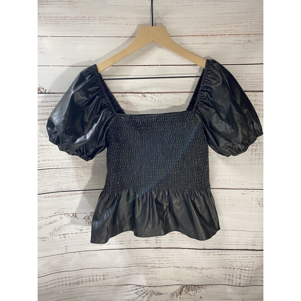 Lot Of 3 Women Tops Fit & Flare Black / Blue Puff Sleeve Francesca's Size Medium - Picture 7 of 15